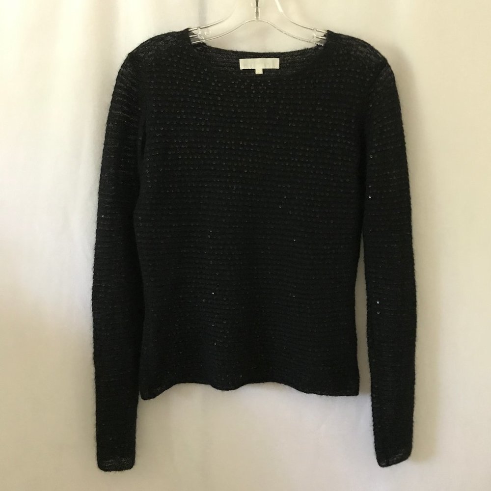 Nicole Farhi Black Sequined Sweater